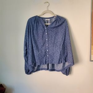 Doen Jane Blue California Wildflower Blouse